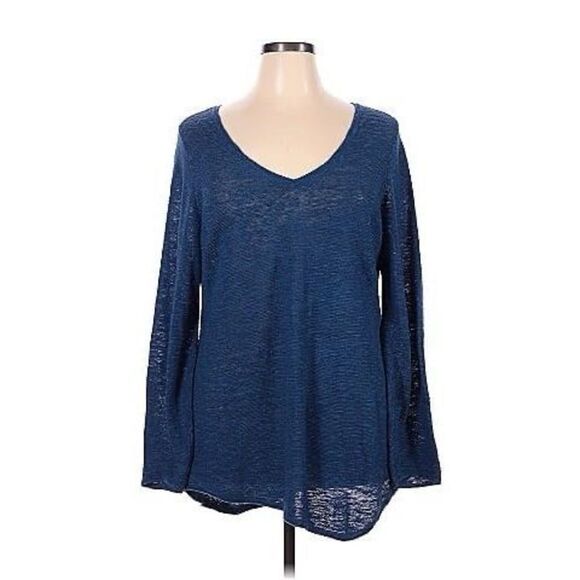 ✨EILEEN FISHER Organic Links Navy Tunic✨ - Picture 1 of 11